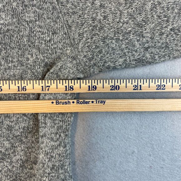 SIMMS Mens Sz M Pullover Tweed Fleece Sweater Quarter Zip Brown - Picture 9 of 10